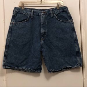 Mens Sz 36 Blue Jean Shorts 5 Pockets
